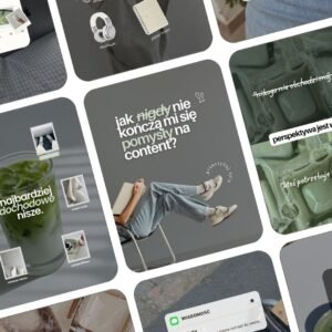50 szablonów do karuzel i postów – Matcha Aesthetic