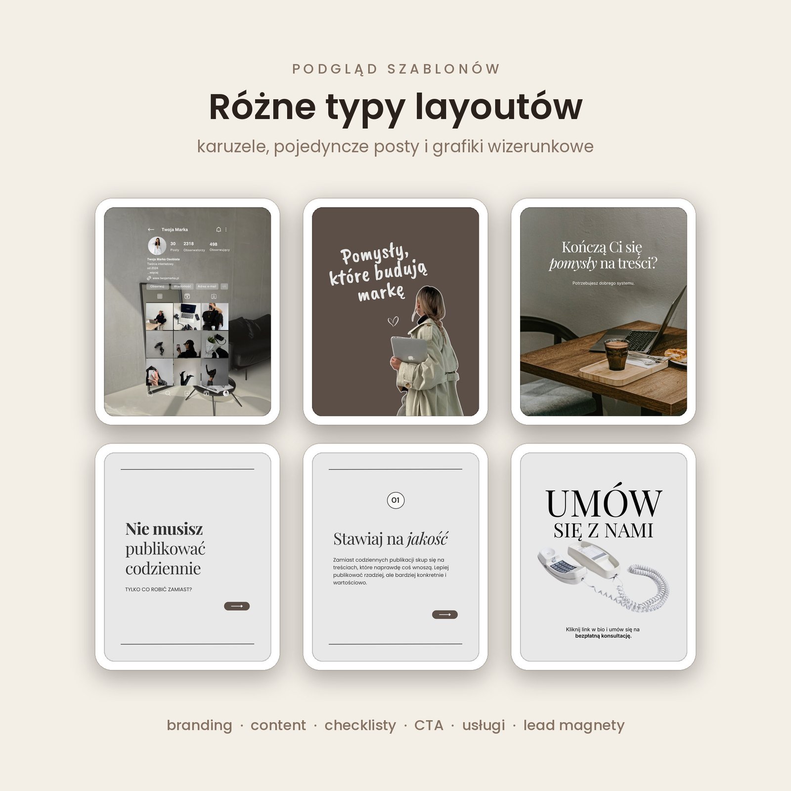 43 szablony do karuzel i postów – Canva